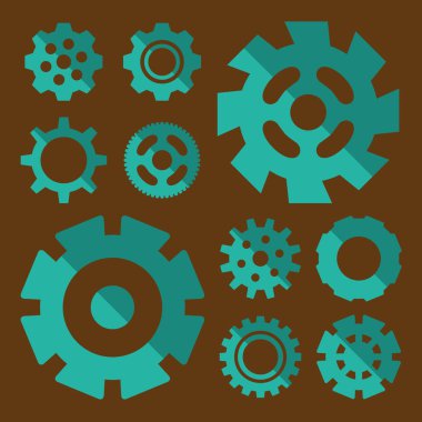 Dişli veya Cog simge vektör çizim