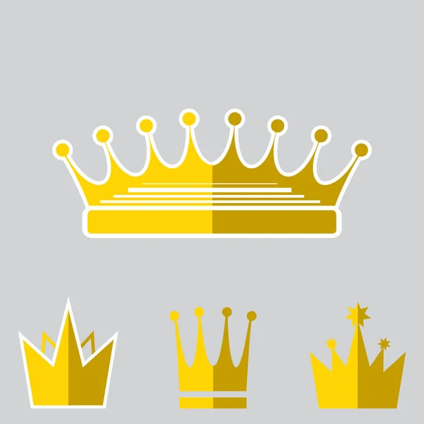 Набір іконок корони Ізольовані — стоковий вектор