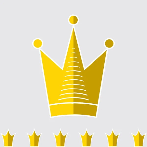 Conjunto de ícones da coroa isolado —  Vetores de Stock