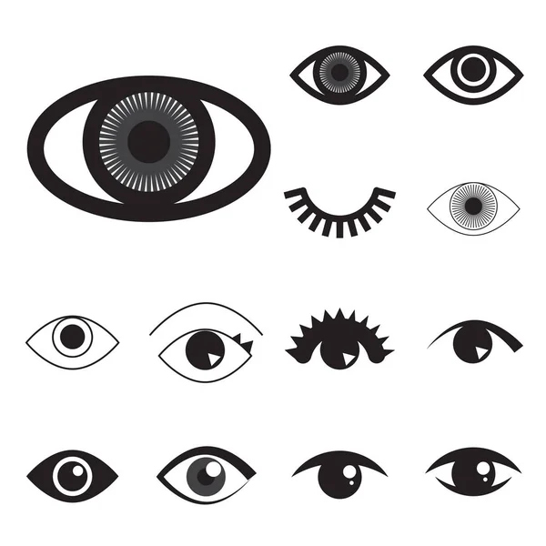 Icône simple pour les yeux ou logo isolé — Image vectorielle