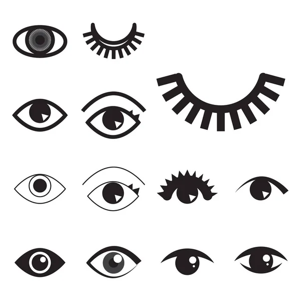 Ícone de olho simples ou logotipo isolado — Vetor de Stock