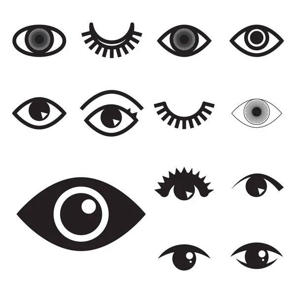 Icône simple pour les yeux ou logo isolé — Image vectorielle