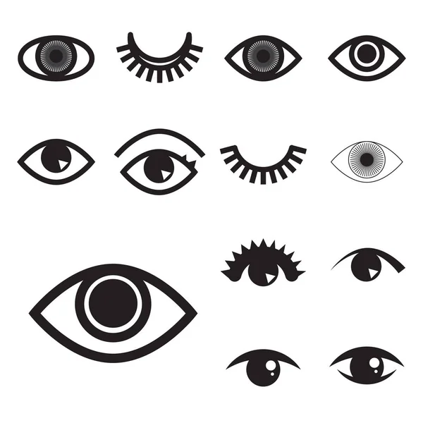 Ícone de olho simples ou logotipo isolado — Vetor de Stock