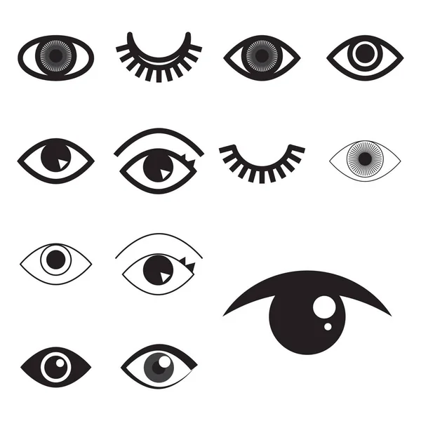 Icône simple pour les yeux ou logo isolé — Image vectorielle