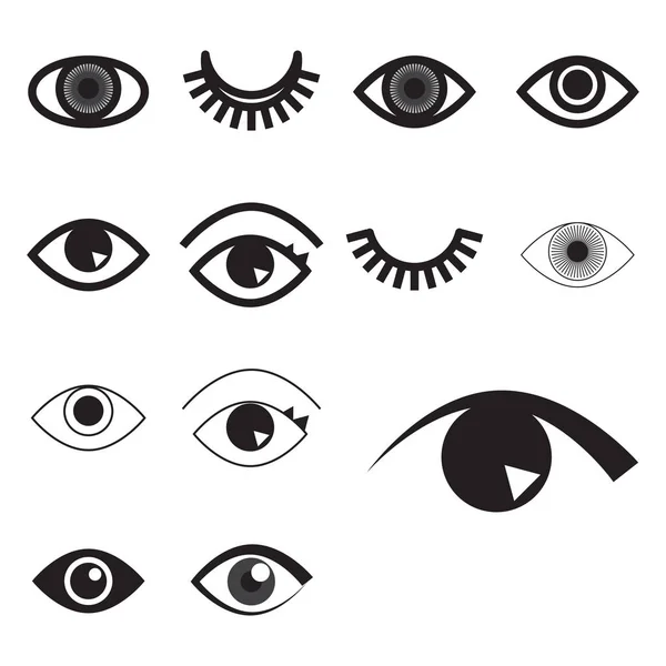 Icône simple pour les yeux ou logo isolé — Image vectorielle