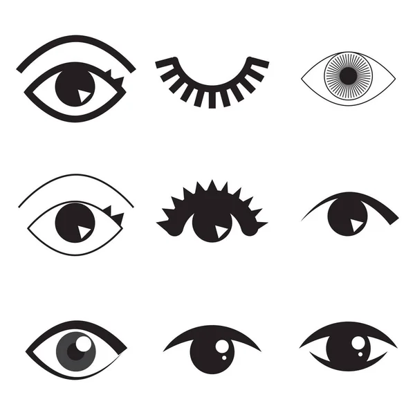 Icône simple pour les yeux ou logo isolé — Image vectorielle