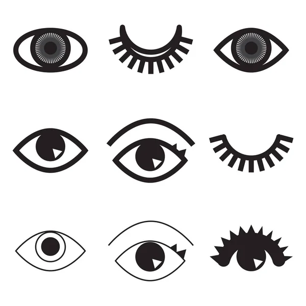 간단한 눈 아이콘 또는 로고 절연 — 스톡 벡터