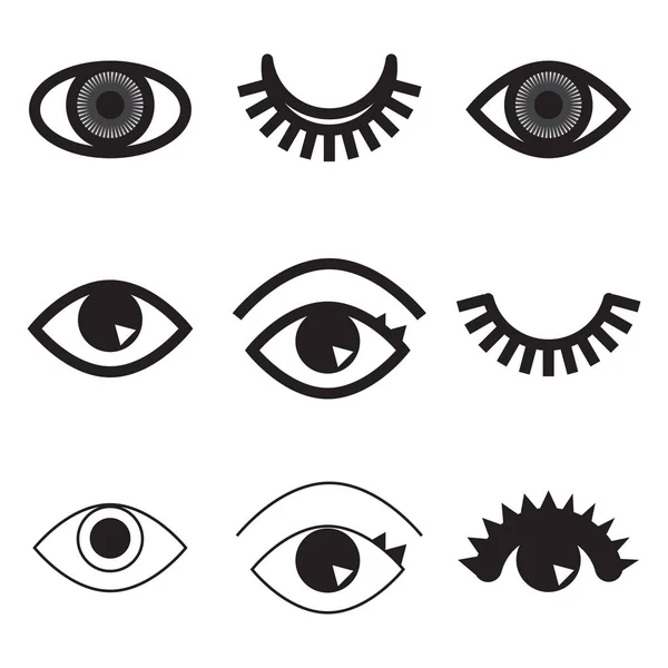 Icône simple pour les yeux ou logo isolé — Image vectorielle