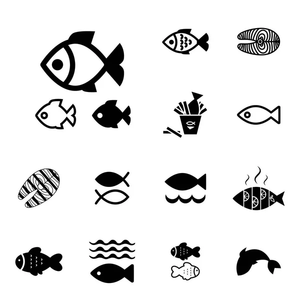 Peces Vector Icono aislado — Vector de stock