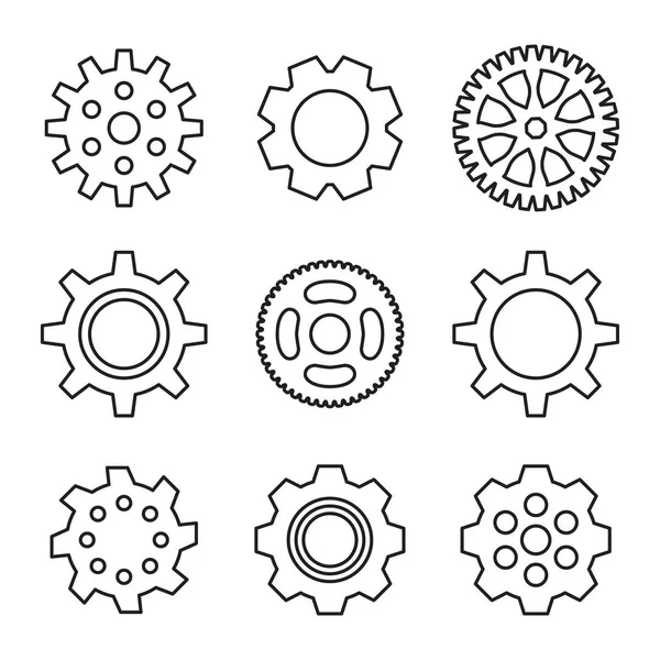 Redskap eller Cog ikonen vektorillustration — Stock vektor