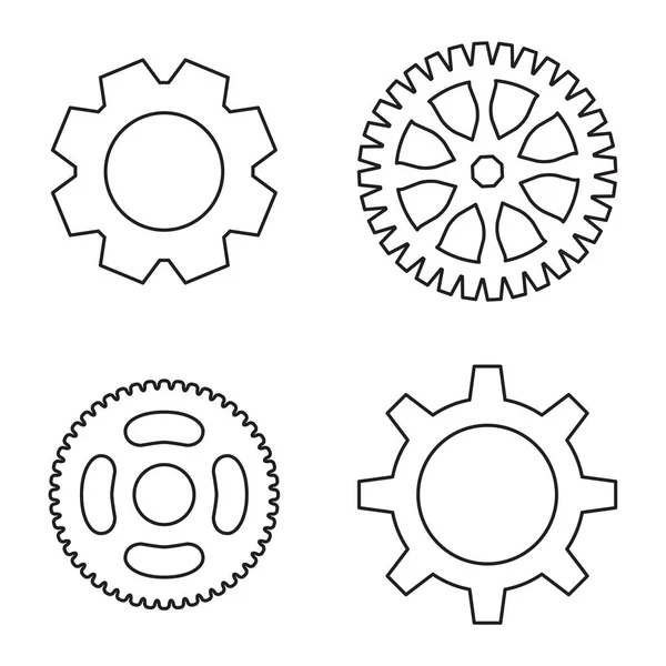 Icono de engranaje o engranaje Ilustración de vectores — Archivo Imágenes Vectoriales