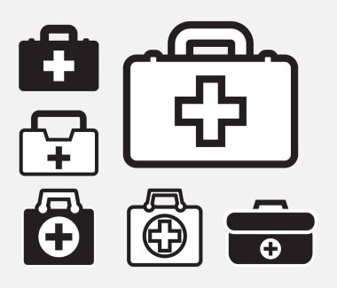 ilk yardım kiti simgesi izole