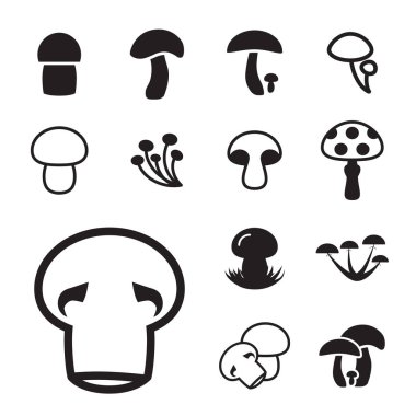 Mantar simgesini veya izole Logo