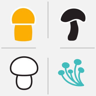 Mantar simgesini veya izole Logo