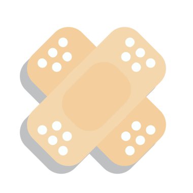 Sıva veya grup yardım simgesi. Tıbbi yama sembolü