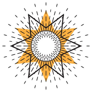 Güneş izole simge vektör