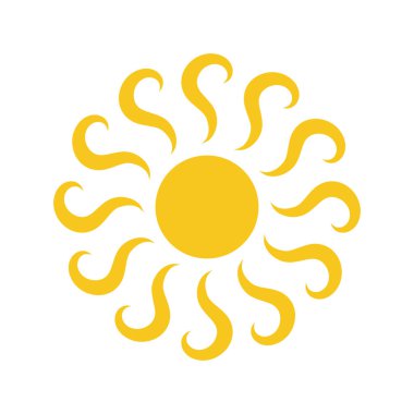 Güneş izole simge vektör