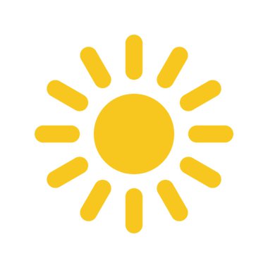Güneş izole simge vektör