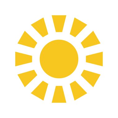 Güneş izole simge vektör