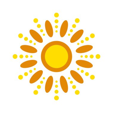 Güneş izole simge vektör