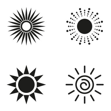 vektör güneş simgeler kümesi