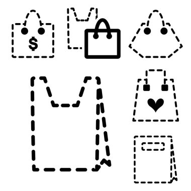 alışveriş poşeti simgeleri