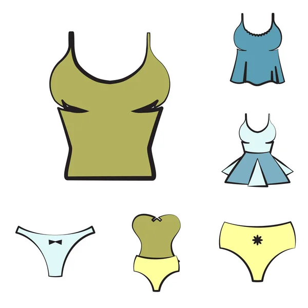 Vrouwen ondergoed of Lingerie pictogram — Stockvector