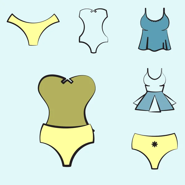 Vrouwen ondergoed of Lingerie pictogram — Stockvector