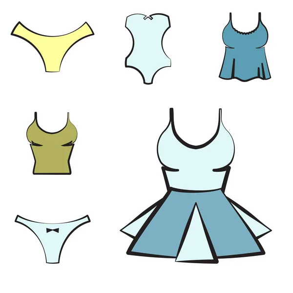 Vrouwen ondergoed of Lingerie pictogram — Stockvector