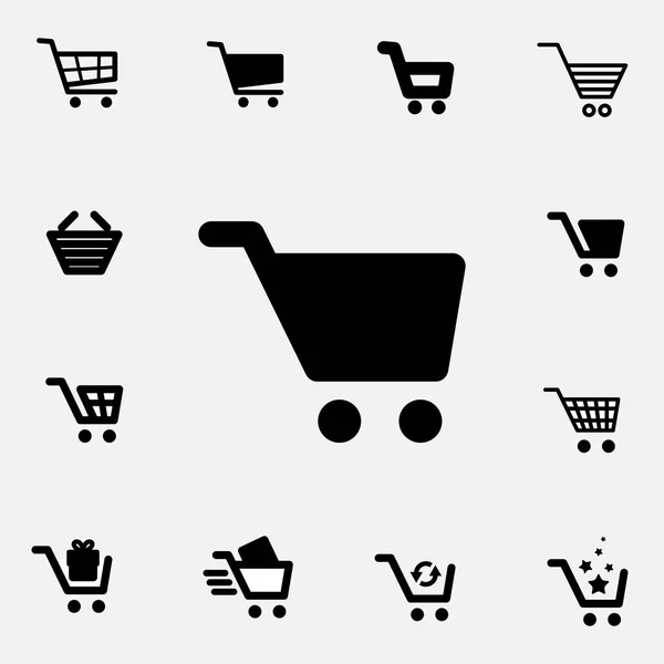 Conjunto de iconos de carrito de compras aislado — Vector de stock