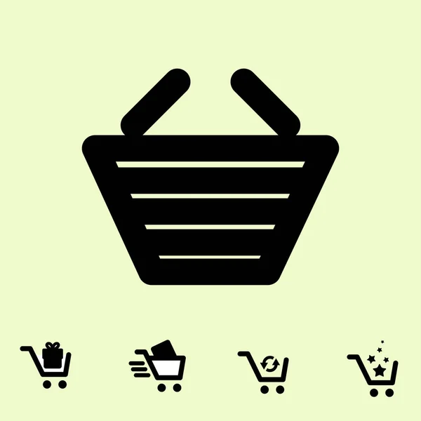 ショッピング カート アイコン セット分離 — ストックベクタ