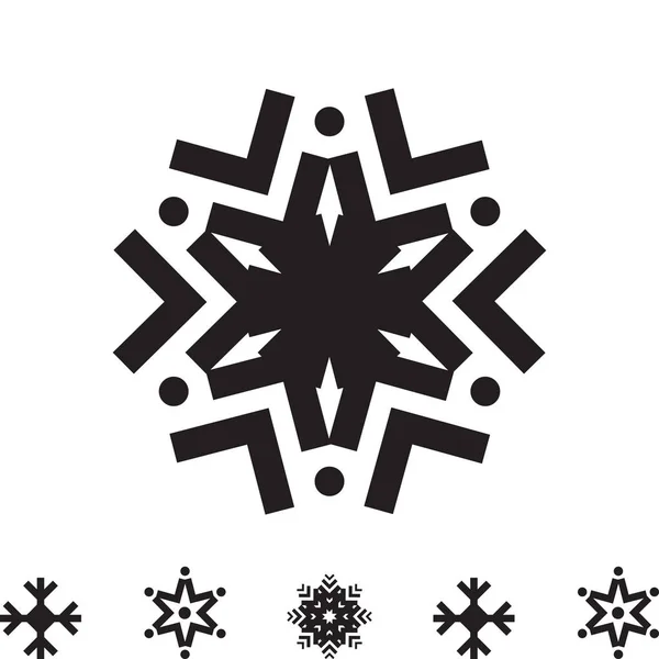 Snöflinga vektor icon isolerade — Stock vektor