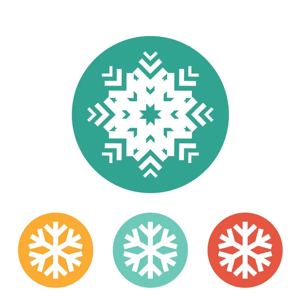 Sneeuwvlok vector pictogram geïsoleerd — Stockvector