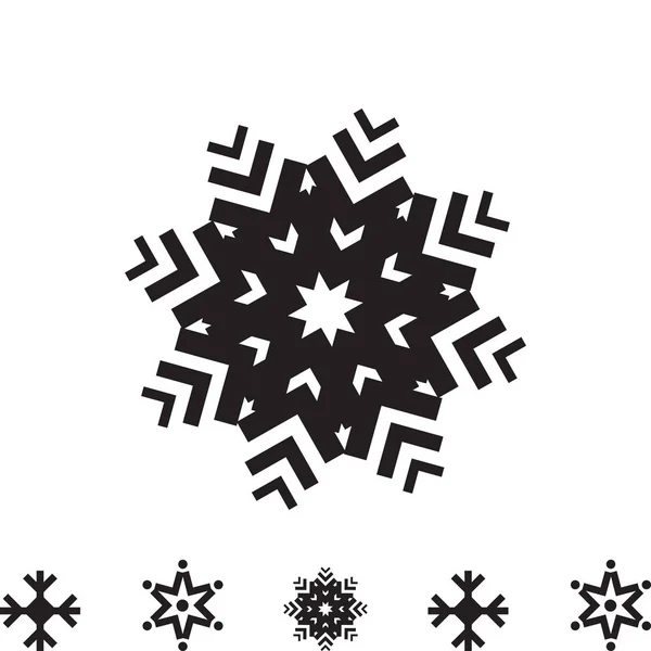 Icône vectorielle flocon de neige isolé — Image vectorielle