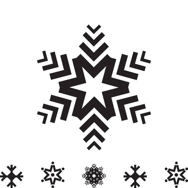 Copo de nieve icono vector aislado — Vector de stock