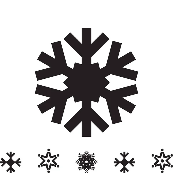 Изолированная иконка вектора снежинок — стоковый вектор