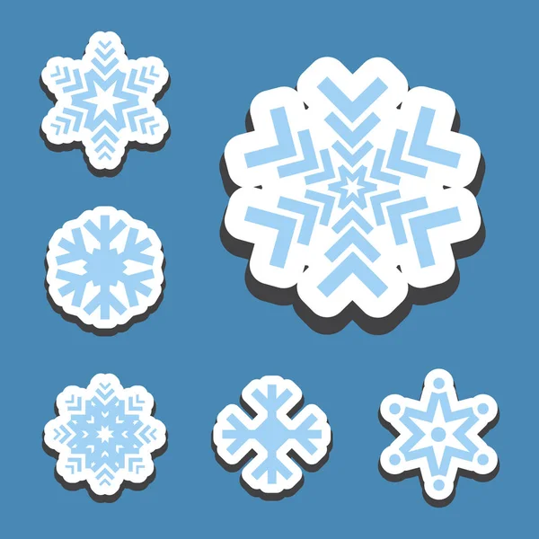 Icône vectorielle flocon de neige isolé — Image vectorielle