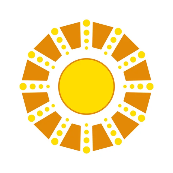 Sun vector icon isolated — Stock Vector