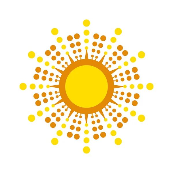 Icône vectorielle solaire isolée — Image vectorielle