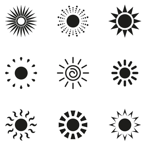 Набір векторних піктограм сонця — стоковий вектор