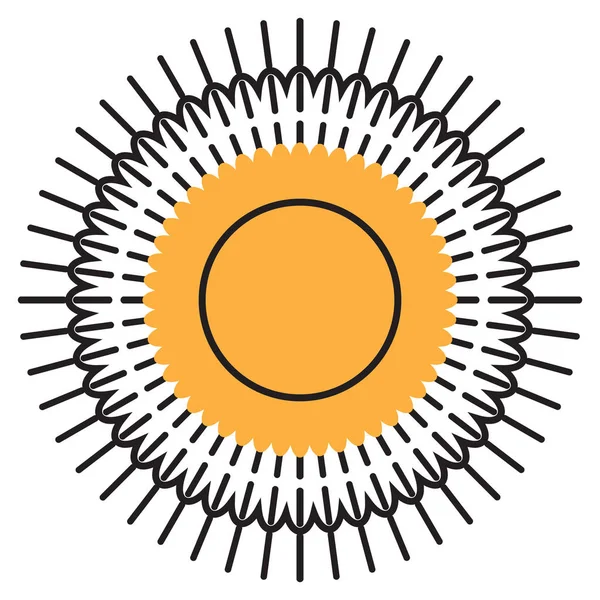 Sun vector icon isolated — Stock Vector