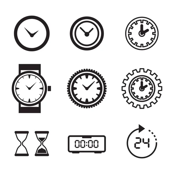 Tiempo o reloj icono aislado — Archivo Imágenes Vectoriales