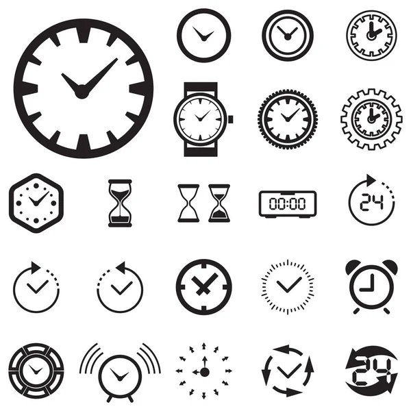 Idő, vagy óra ikon elszigetelt — Stock Vector