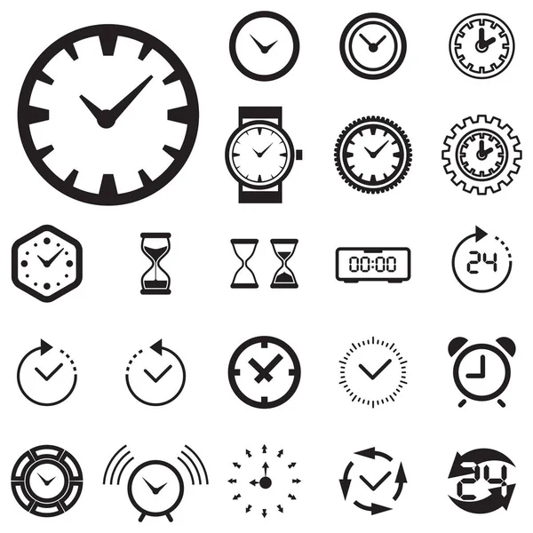 Tiempo o reloj icono aislado — Vector de stock