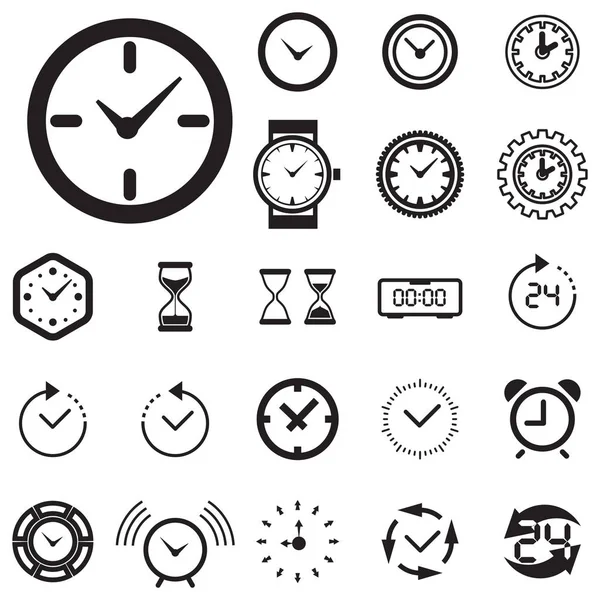 Tiempo o reloj icono aislado — Vector de stock