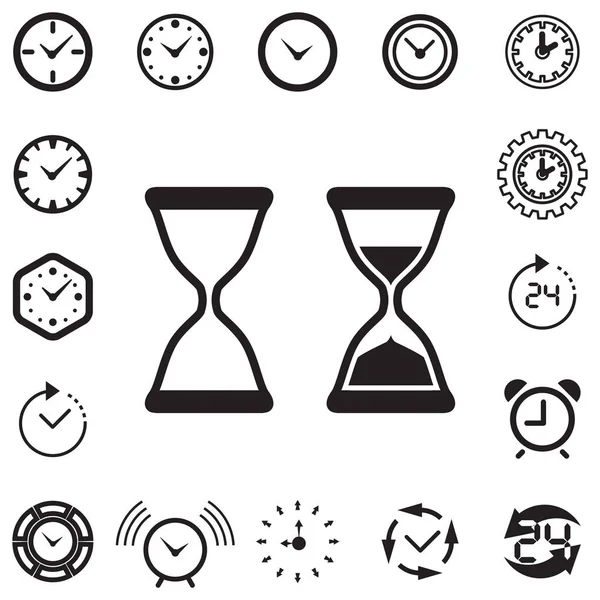 Tiempo o reloj icono aislado — Vector de stock