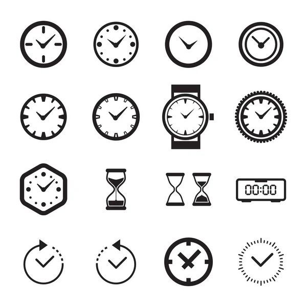 时间或孤立的时钟图标 — 图库矢量图片#