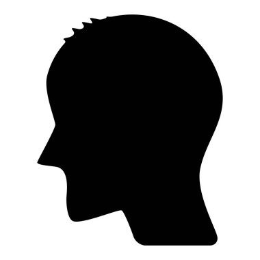 Adam vektör profil veya Cameo siluet