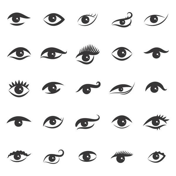 Einfaches Augensymbol isoliert auf weißem Hintergrund — Stockvektor