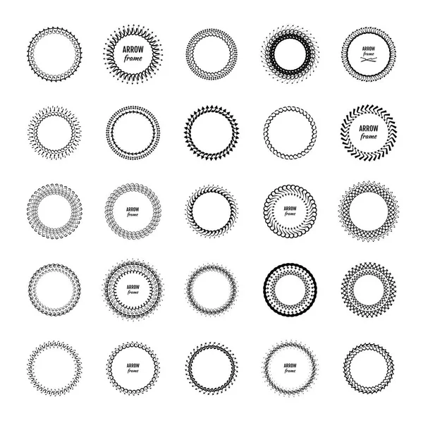 Cirkel decoratieve Vector Frames of randen — Stockvector